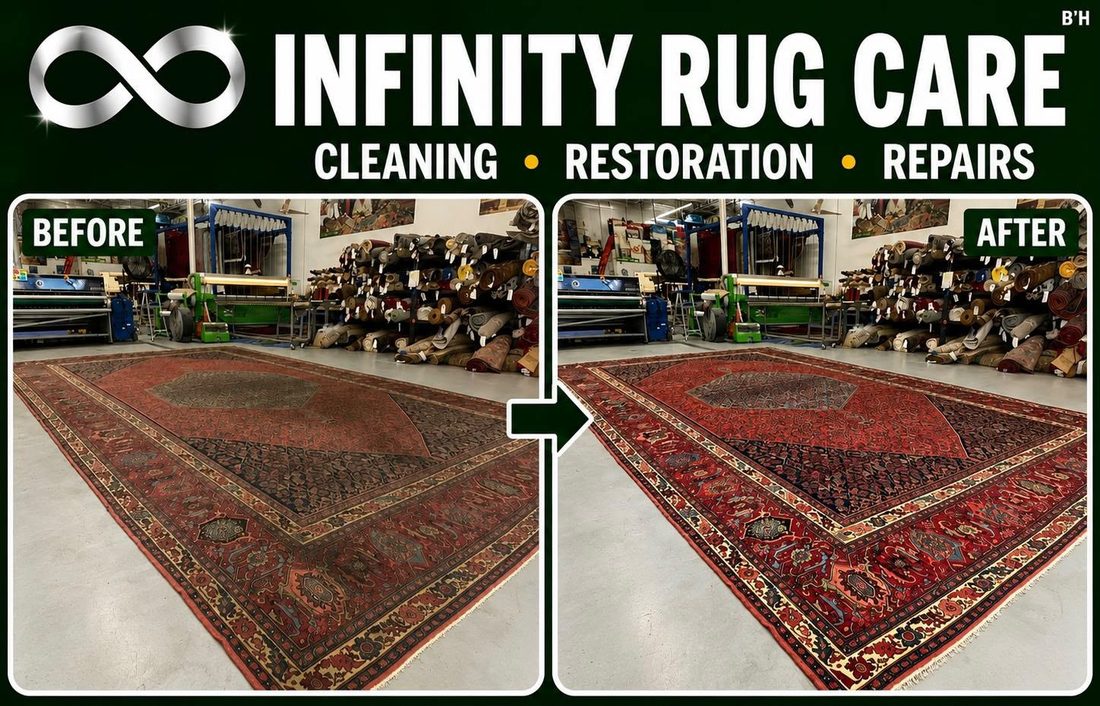 Oriental Rug Cleaning before & after